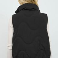 Quilted Funnel Neck Vest