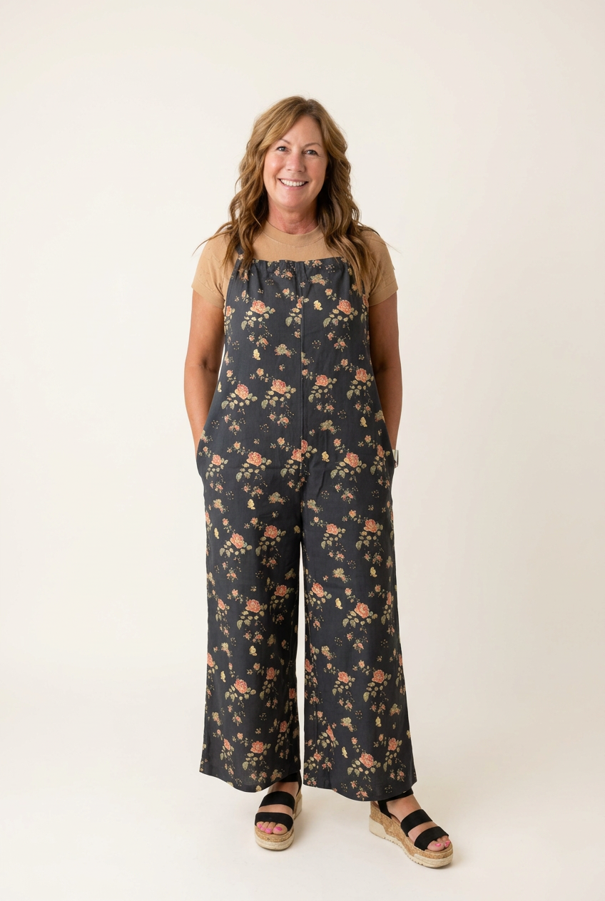 Vintage Floral Overalls