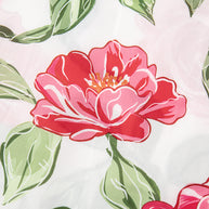 Rose Plus Size Floral Print Frill Neck Short Sleeve Blouse