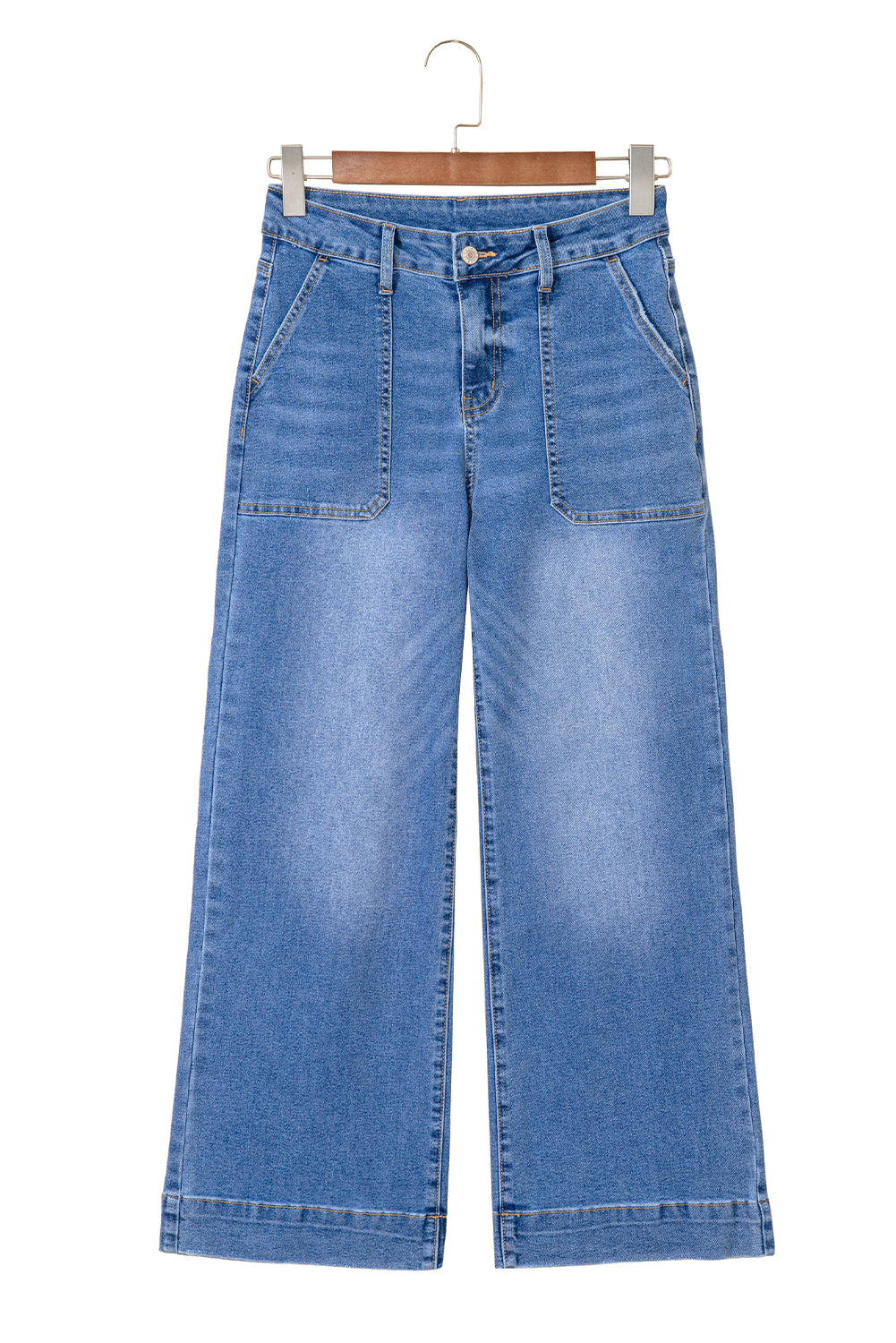 Breen Cropped High Rise Wide Leg Jeans