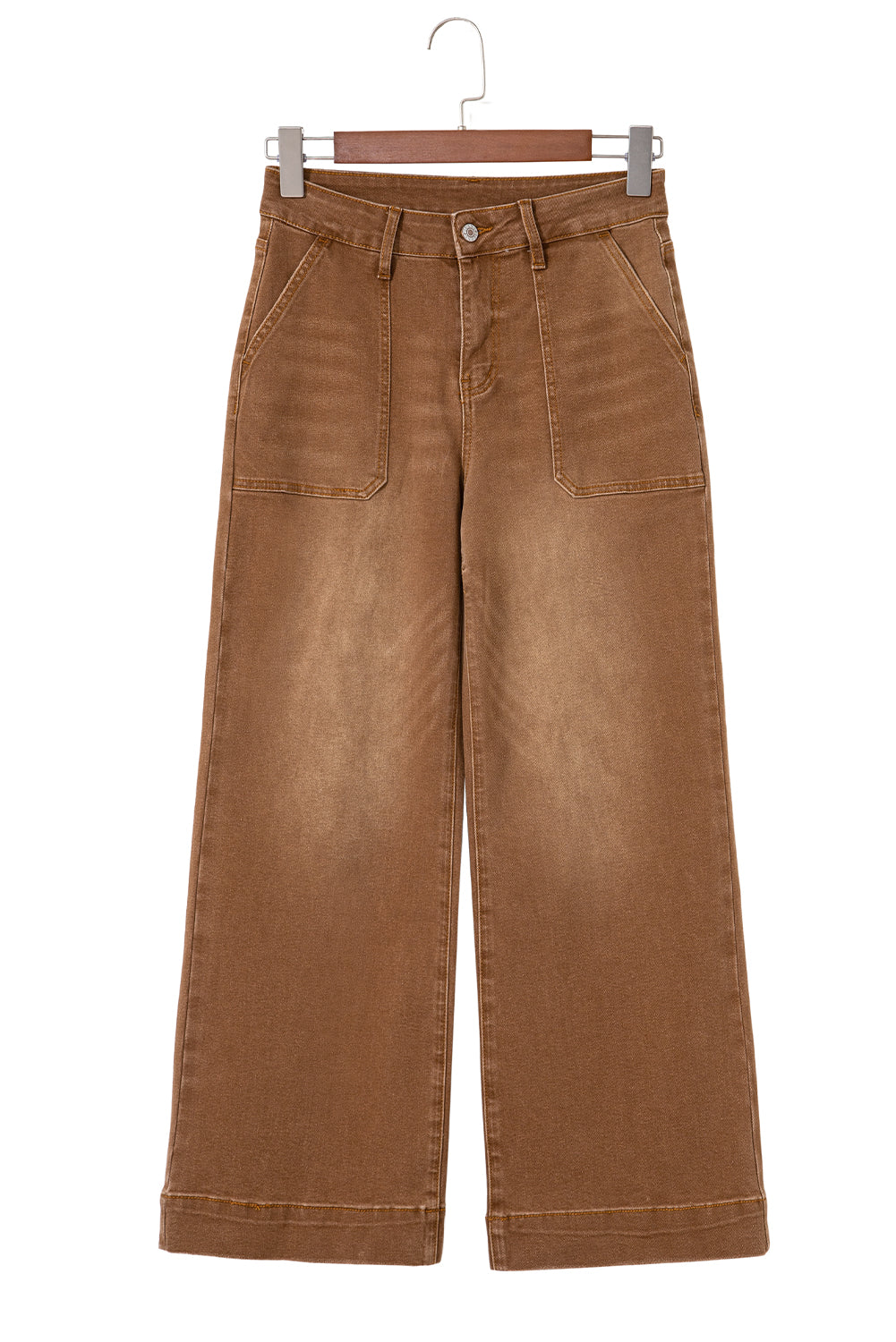 Breen Cropped High Rise Wide Leg Jeans