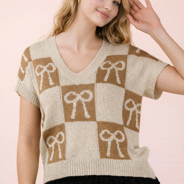 Bow Detail Knit Sweater