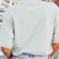 Contrast-Stitch Relaxed Tee