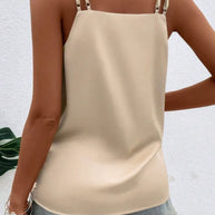 Apricot Wrap V-Neck Ruched Satin Top