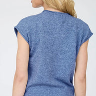 Raw Edge Lightweight Sleeveless Cardigan