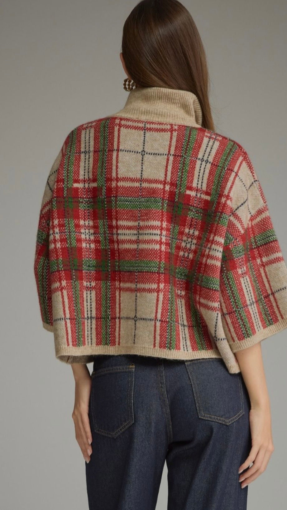 Entro Holiday Plaid Sweater