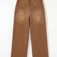 Breen Cropped High Rise Wide Leg Jeans