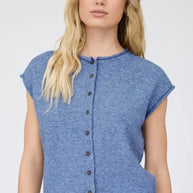 Raw Edge Lightweight Sleeveless Cardigan