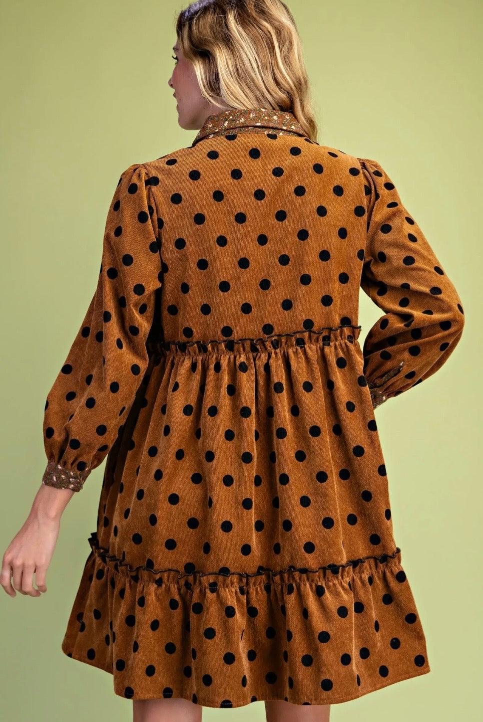Carmel Polka Dot Charm Dress