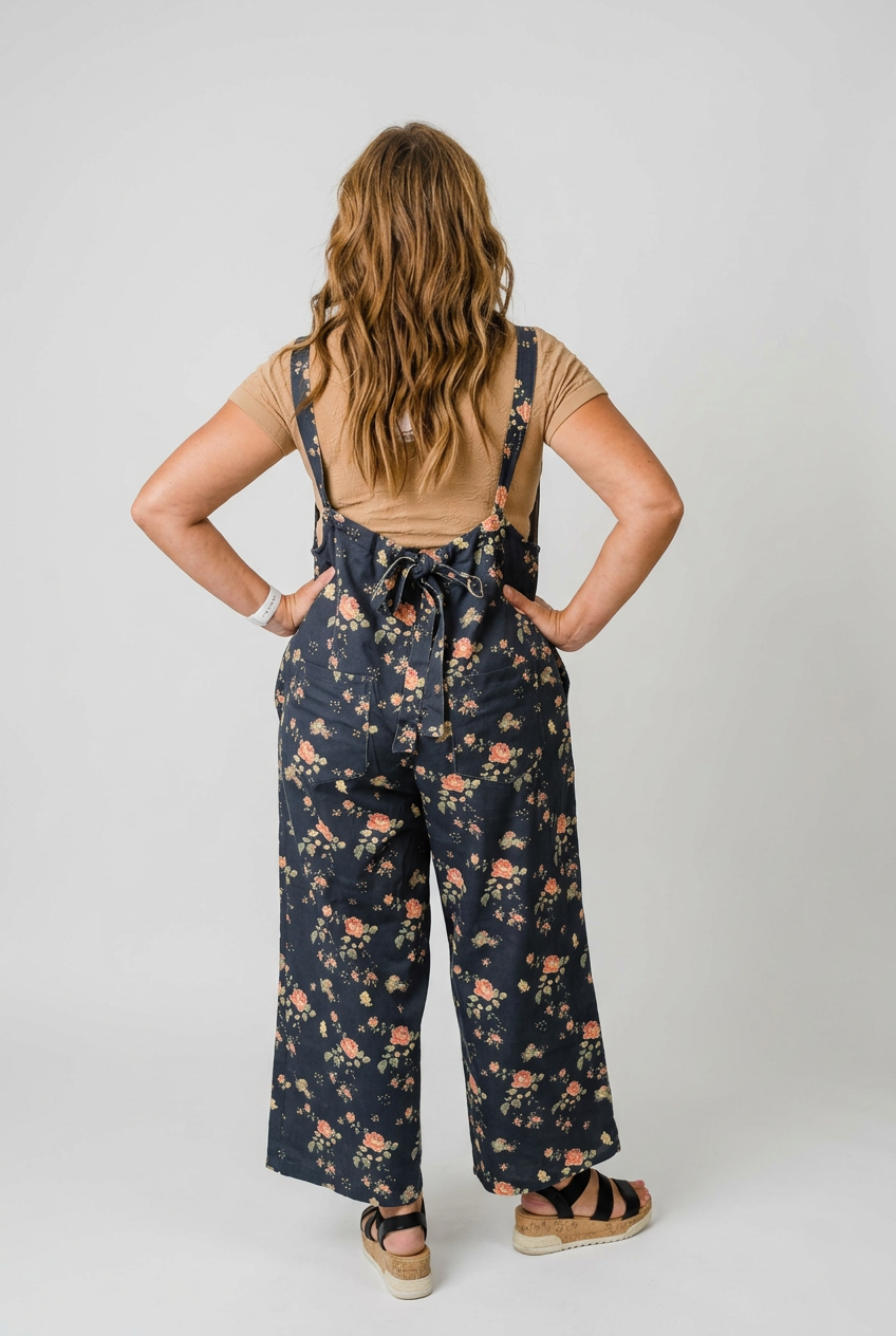 Vintage Floral Overalls