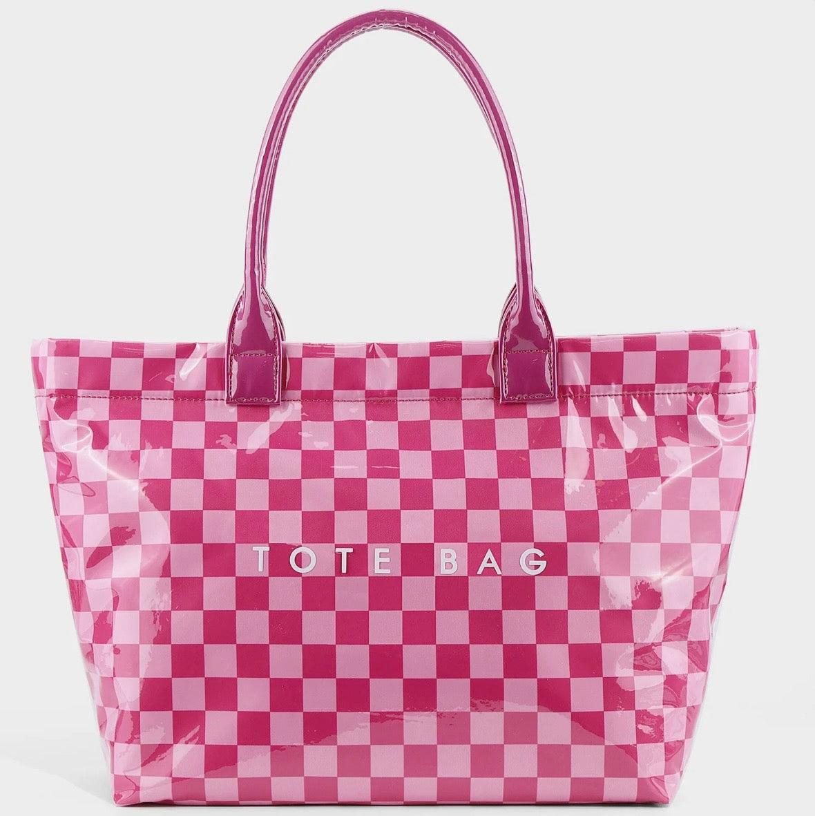 Checkered Waterproof Tote Bag