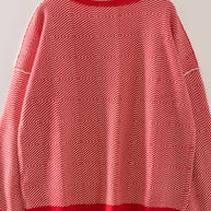 Red and White Striped Sweater