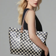 Checkered Waterproof Tote Bag