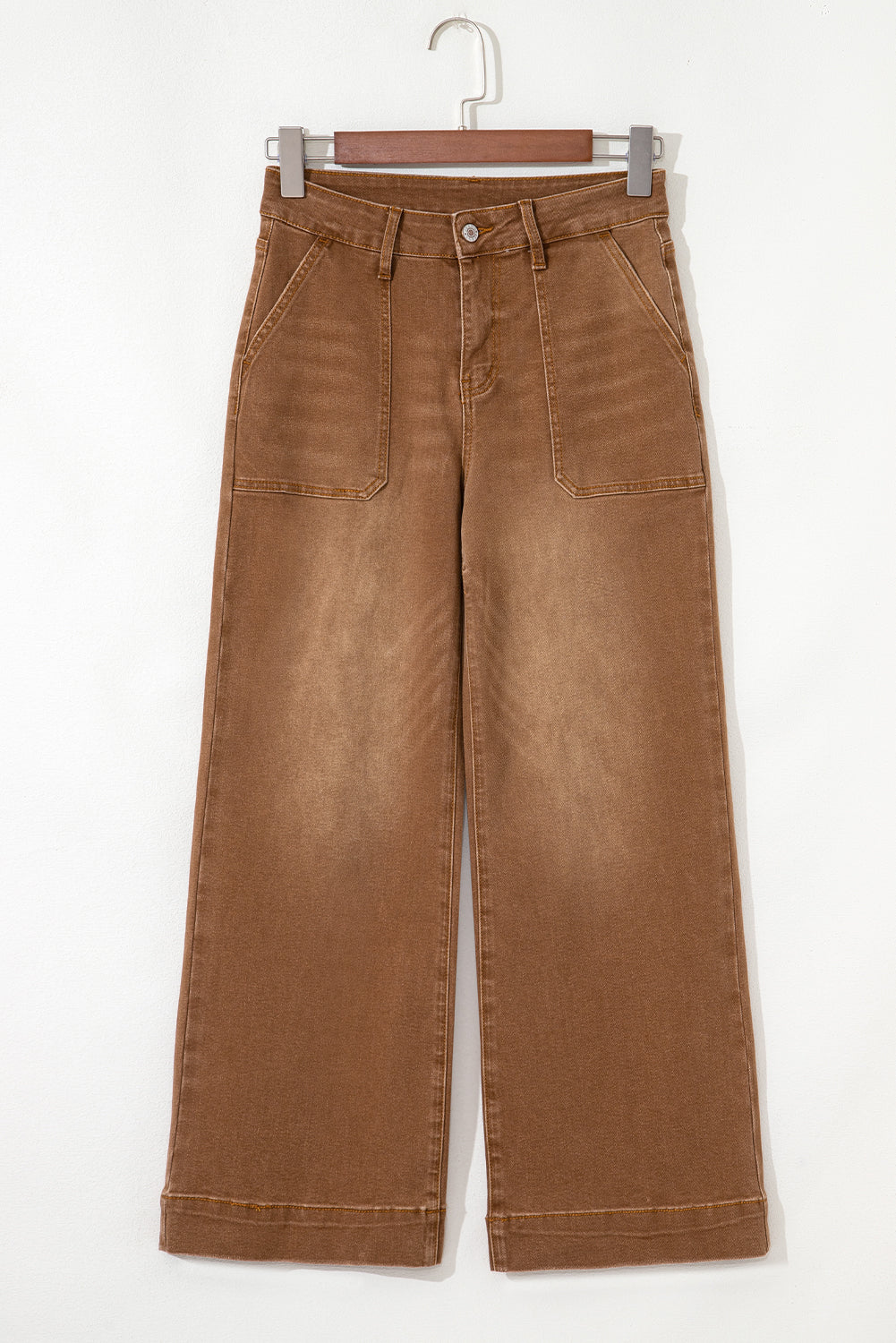 Breen Cropped High Rise Wide Leg Jeans