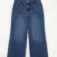 Breen Cropped High Rise Wide Leg Jeans
