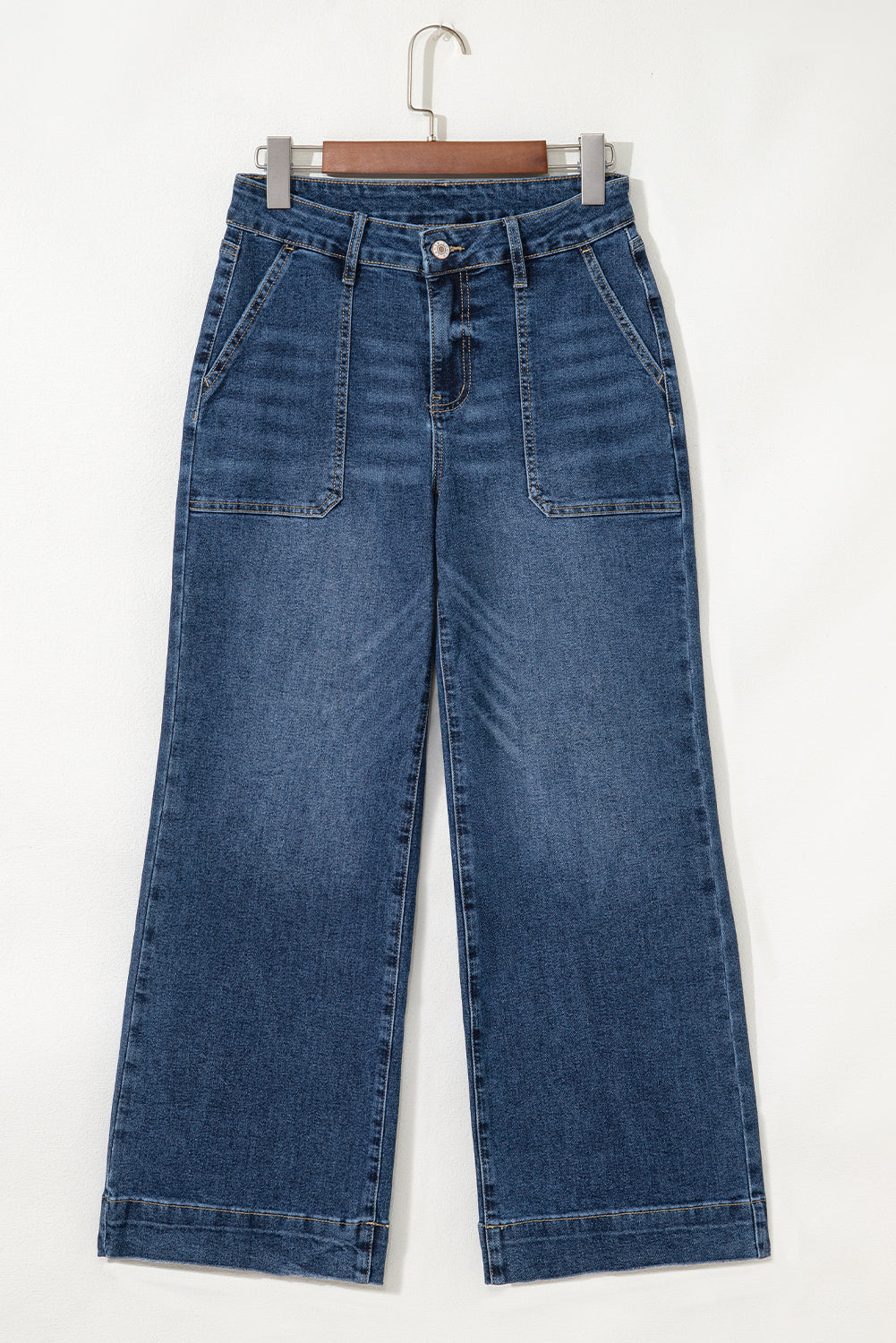 Breen Cropped High Rise Wide Leg Jeans
