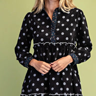 Midnight Dot Charm Dress