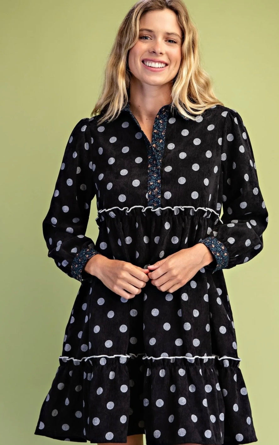 Midnight Dot Charm Dress