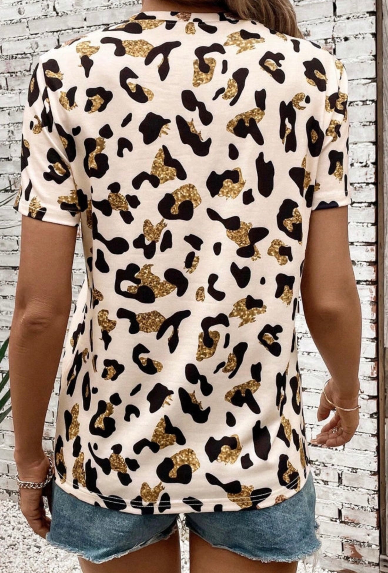 Dripping in Gold Leopard Tee