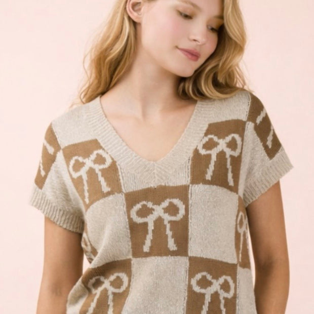 Bow Detail Knit Sweater
