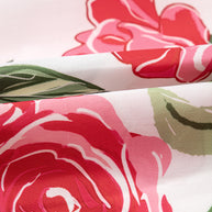 Rose Plus Size Floral Print Frill Neck Short Sleeve Blouse