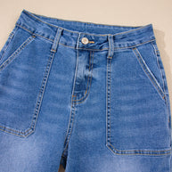 Breen Cropped High Rise Wide Leg Jeans