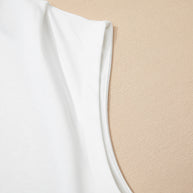 Yellow Solid Color High Neck Cap Sleeve Loose Top