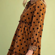 Carmel Polka Dot Charm Dress
