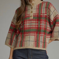 Entro Holiday Plaid Sweater