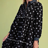 Midnight Dot Charm Dress