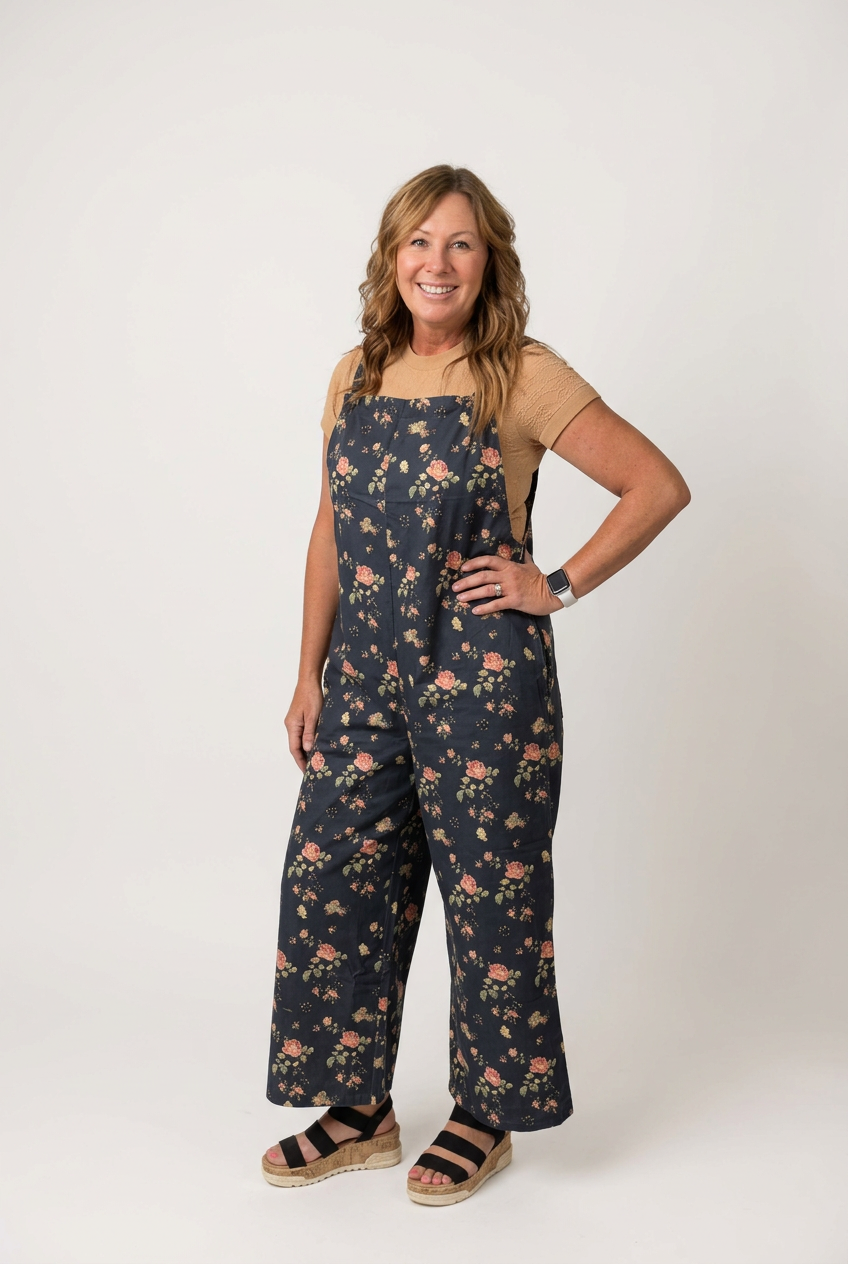 Vintage Floral Overalls