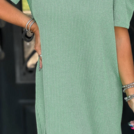 Mint Ribbed Shift Dress