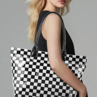 Checkered Waterproof Tote Bag