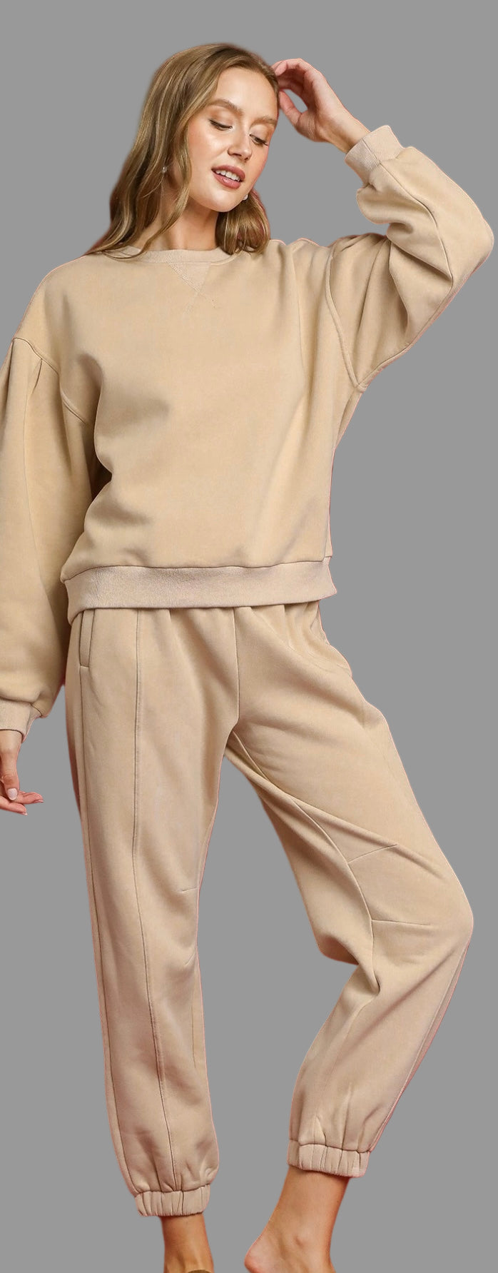 The Cozy Core Sand Sweatset