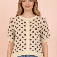 Mocha Dot Darling Cardigan