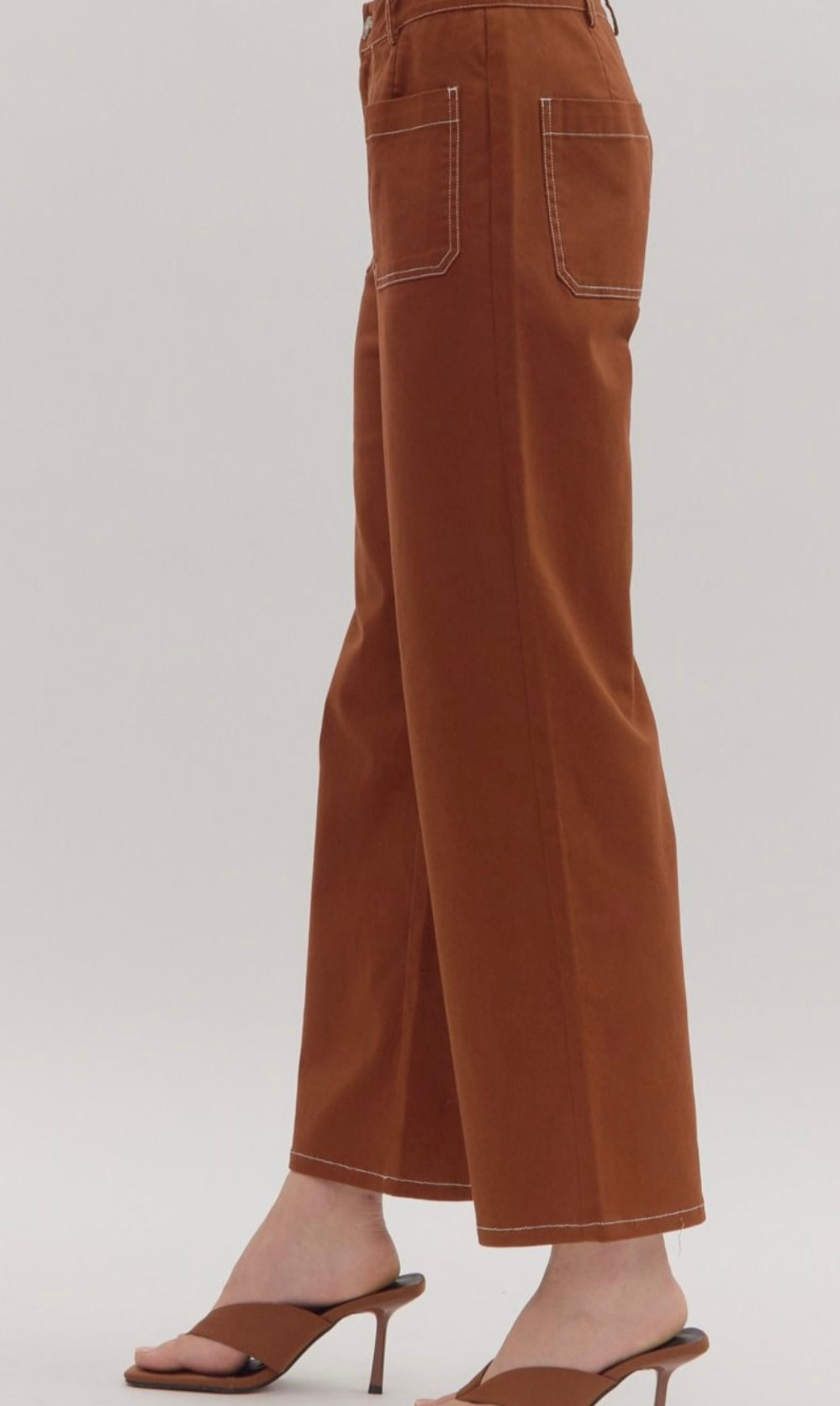 Chestnut Wide-Leg Pants By Entro