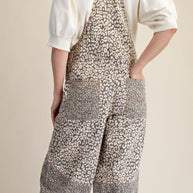 Wild Side Patchwork Leopard Wide Leg Overalls