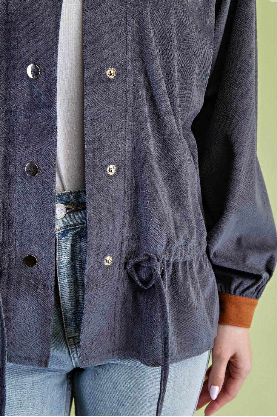 Square Button Jacket Two-Tone Super Soft Button Jacket – The Garment Bird