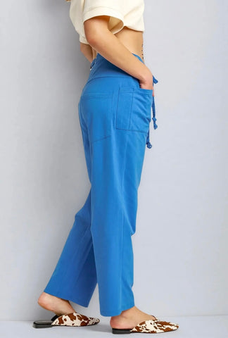 Umgee Relaxed Cargo Drawstring Pants