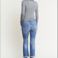 The Distressed Kick Flare Mica Denim