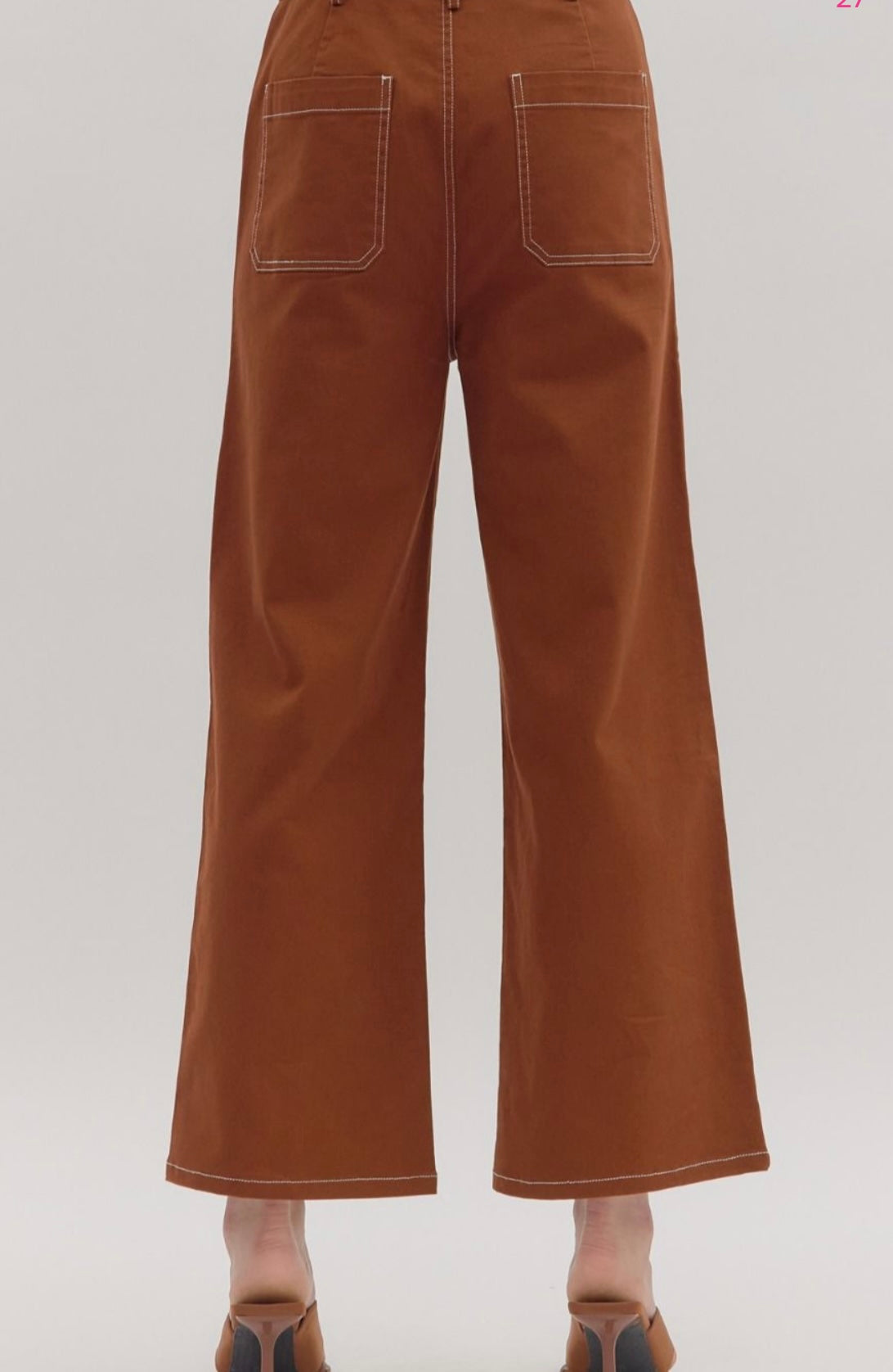 Chestnut Wide-Leg Pants By Entro