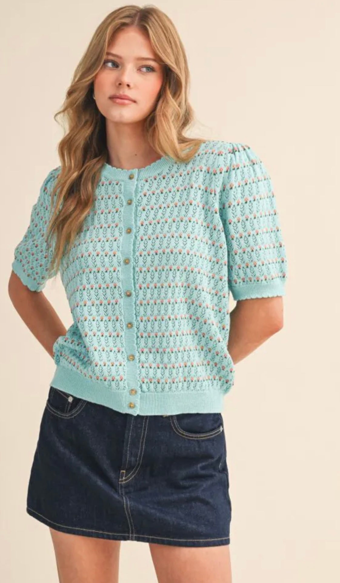 Electric Blue Soft Cardigan