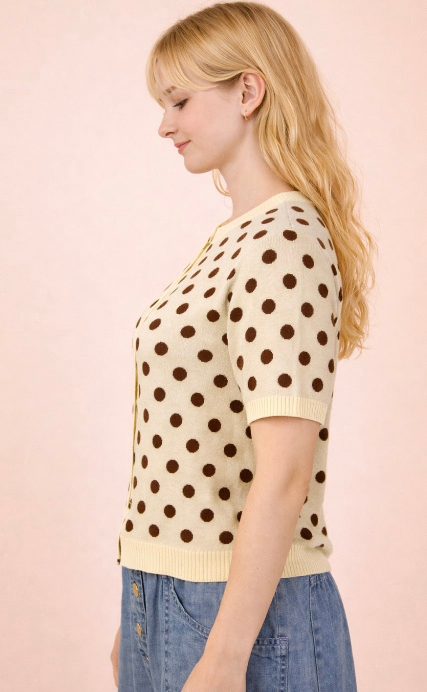Mocha Dot Darling Cardigan