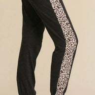 Black Leopard Joggers by Umgee