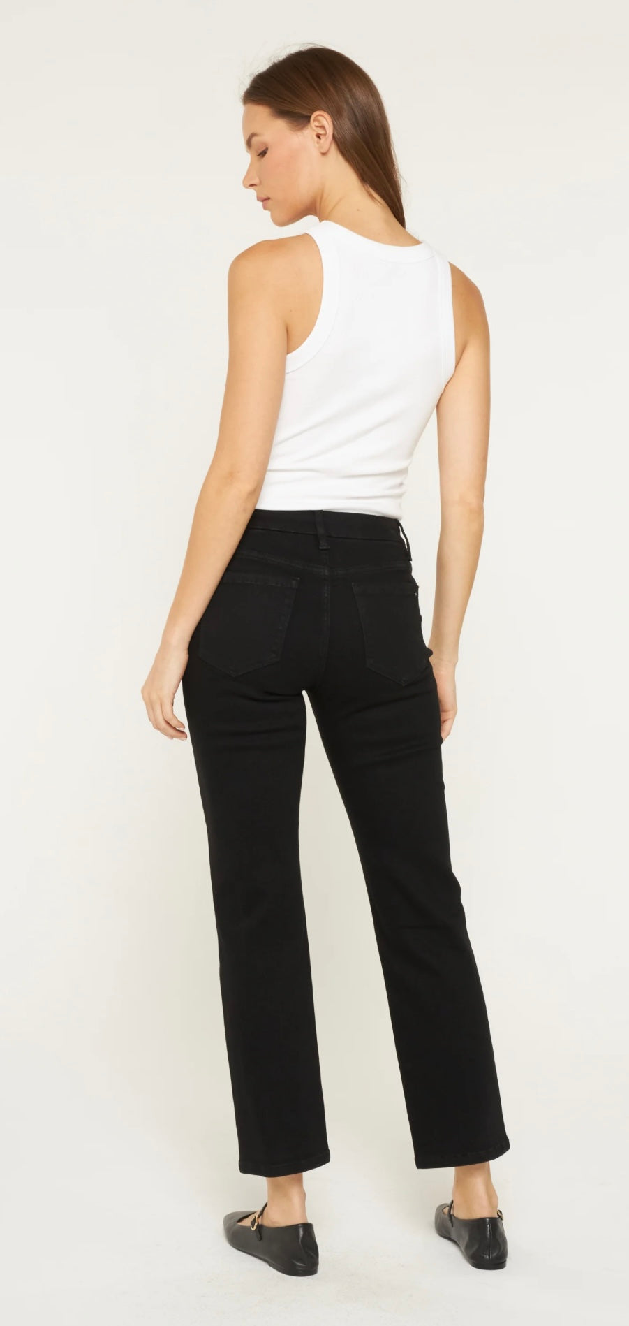 Black Mica Denim Ankle Jeans