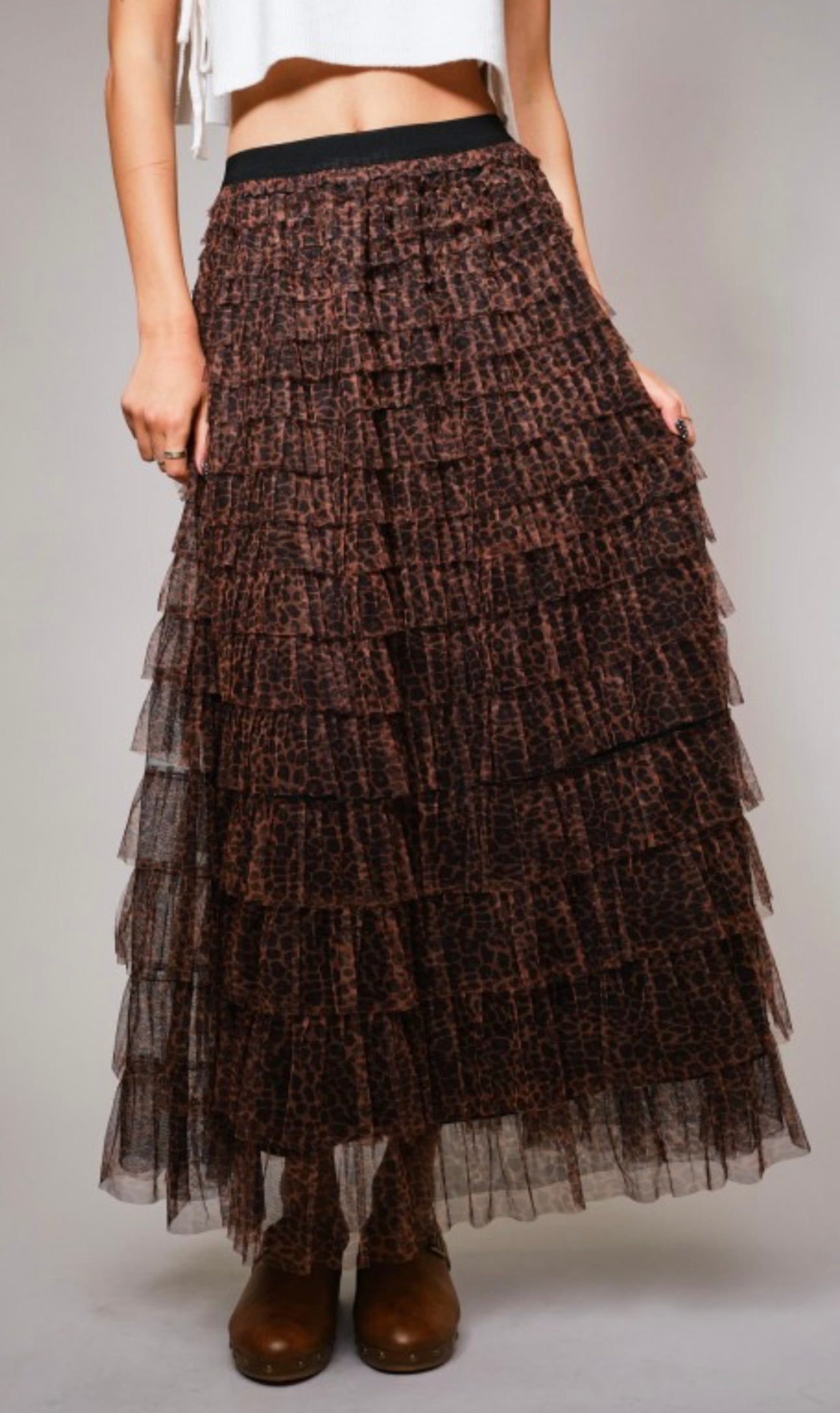 Untamed Grace Leopard Maxi Skirt