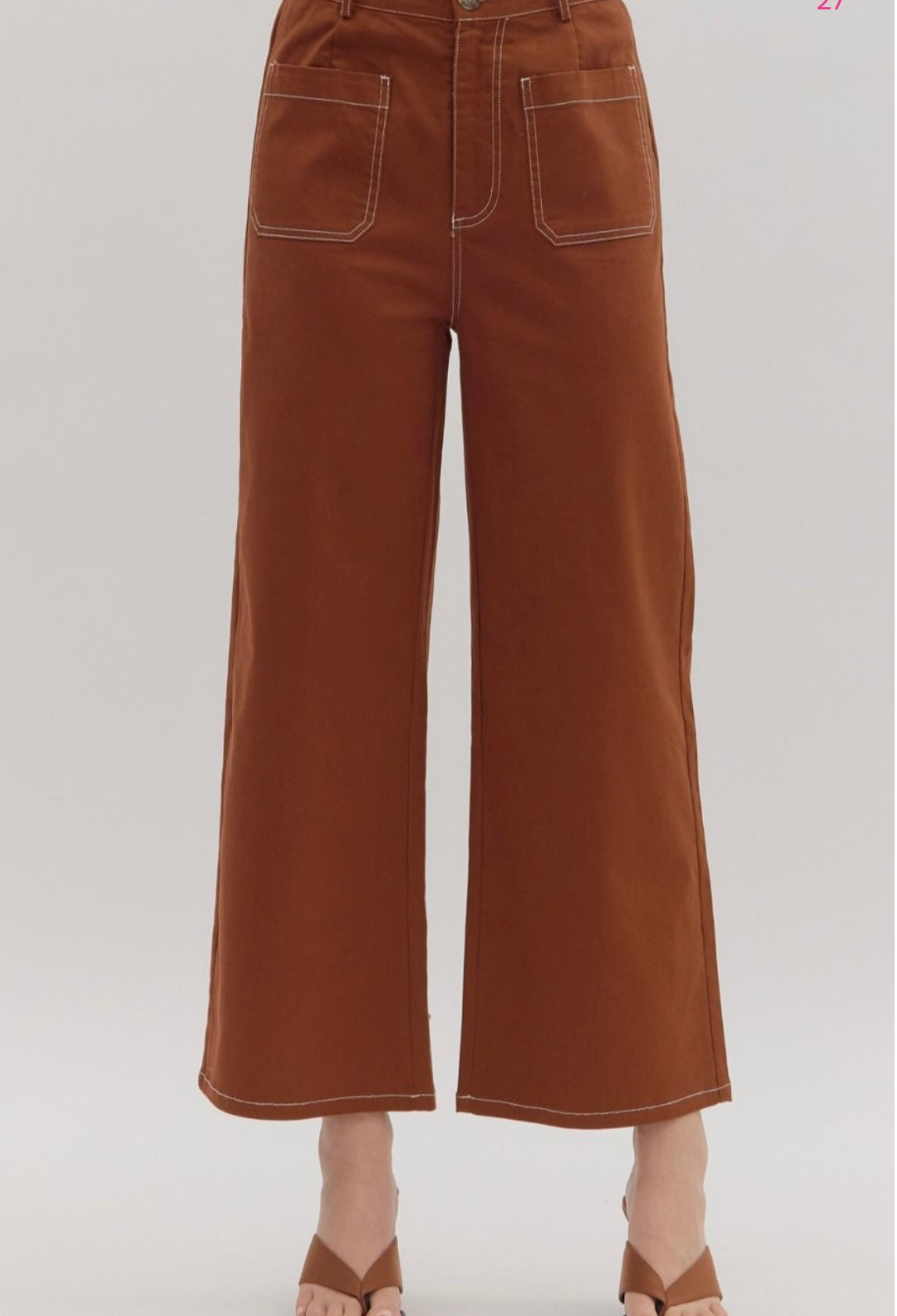 Chestnut Wide-Leg Pants By Entro