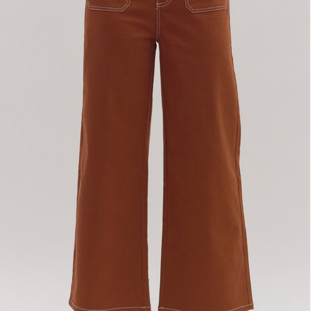 Chestnut Wide-Leg Pants By Entro