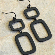 Hammered Metal Drop Earrings
