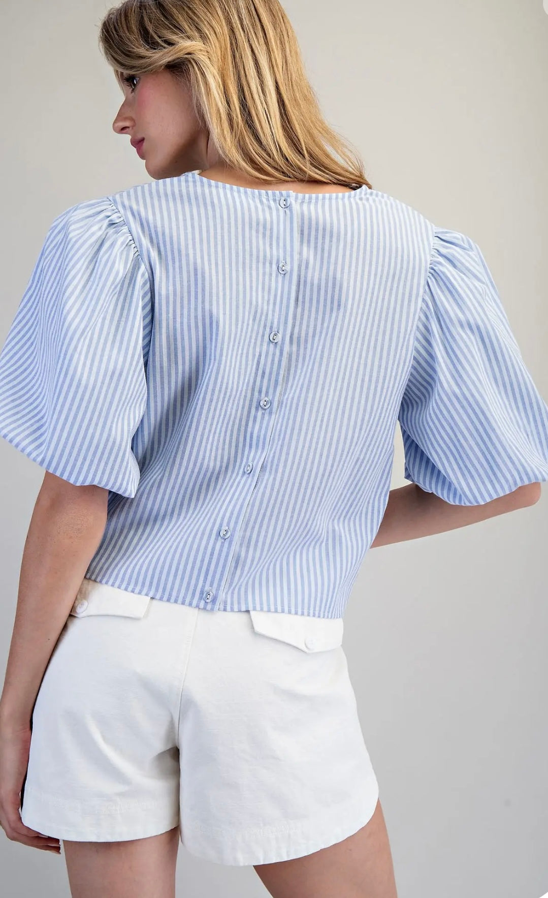 White Pleated Cuffed Shorts